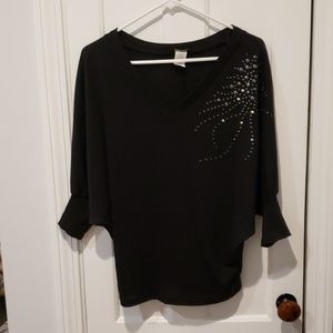 Venus doleman sleeve top with silver detail